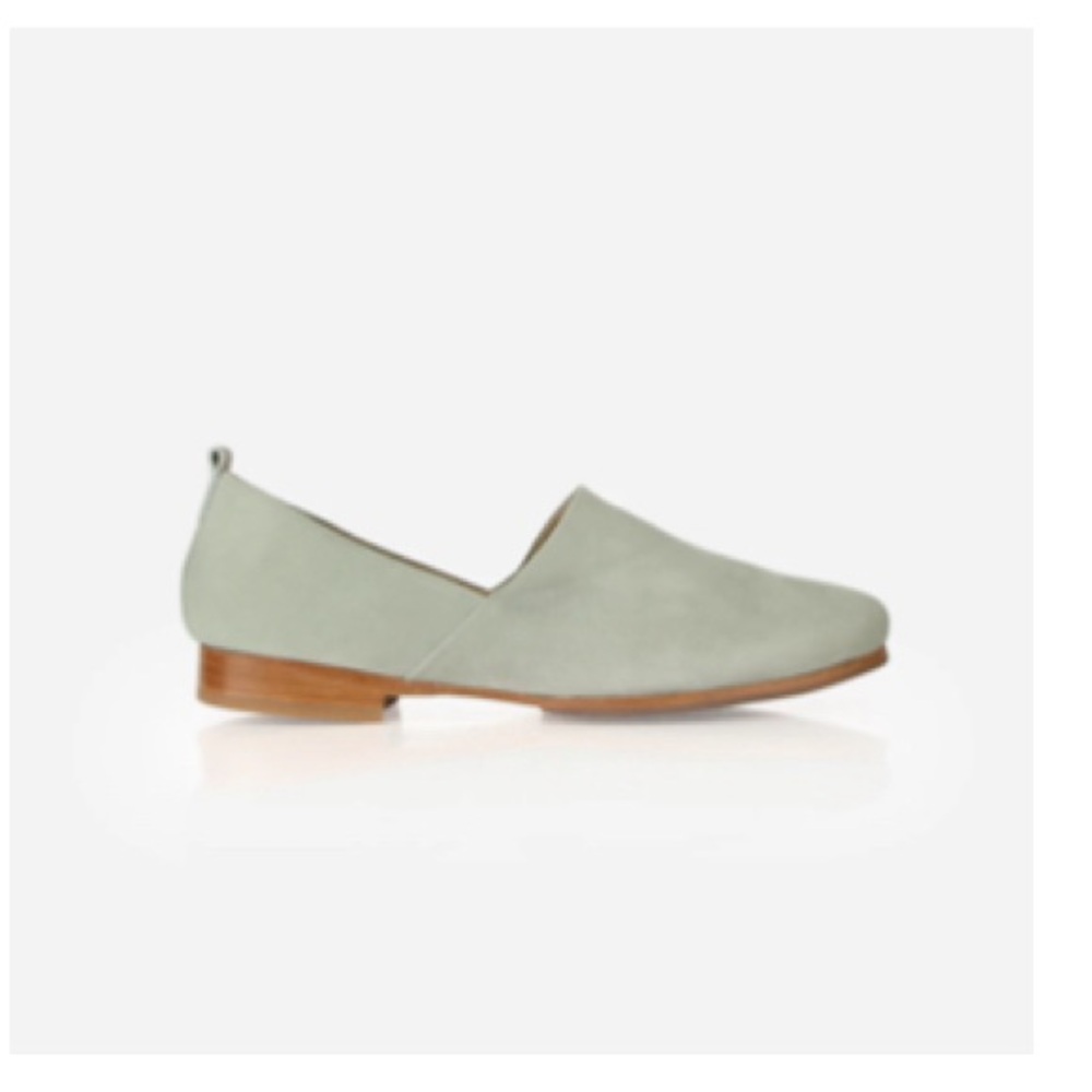 Poppy Barley Green and Blue Flats